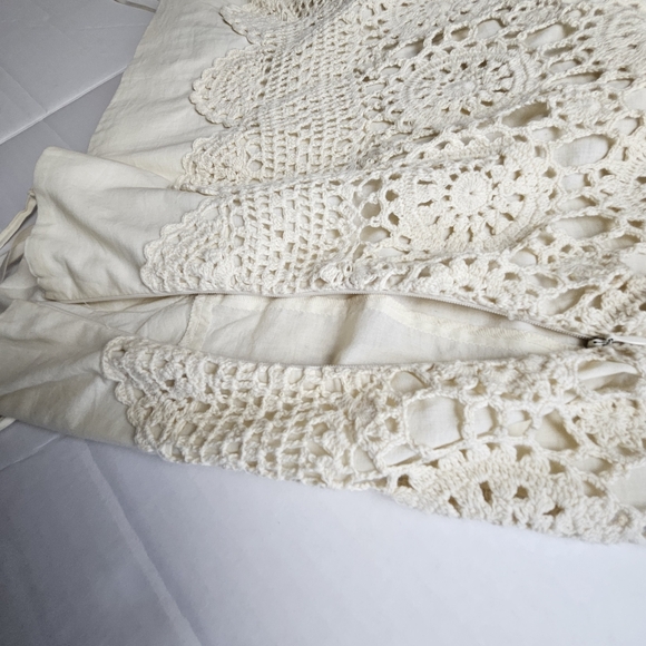 INC INTERNATIONAL CONCEPTS Women Cream Crochet Lace Romactic Top Size 14 - Picture 10 of 13